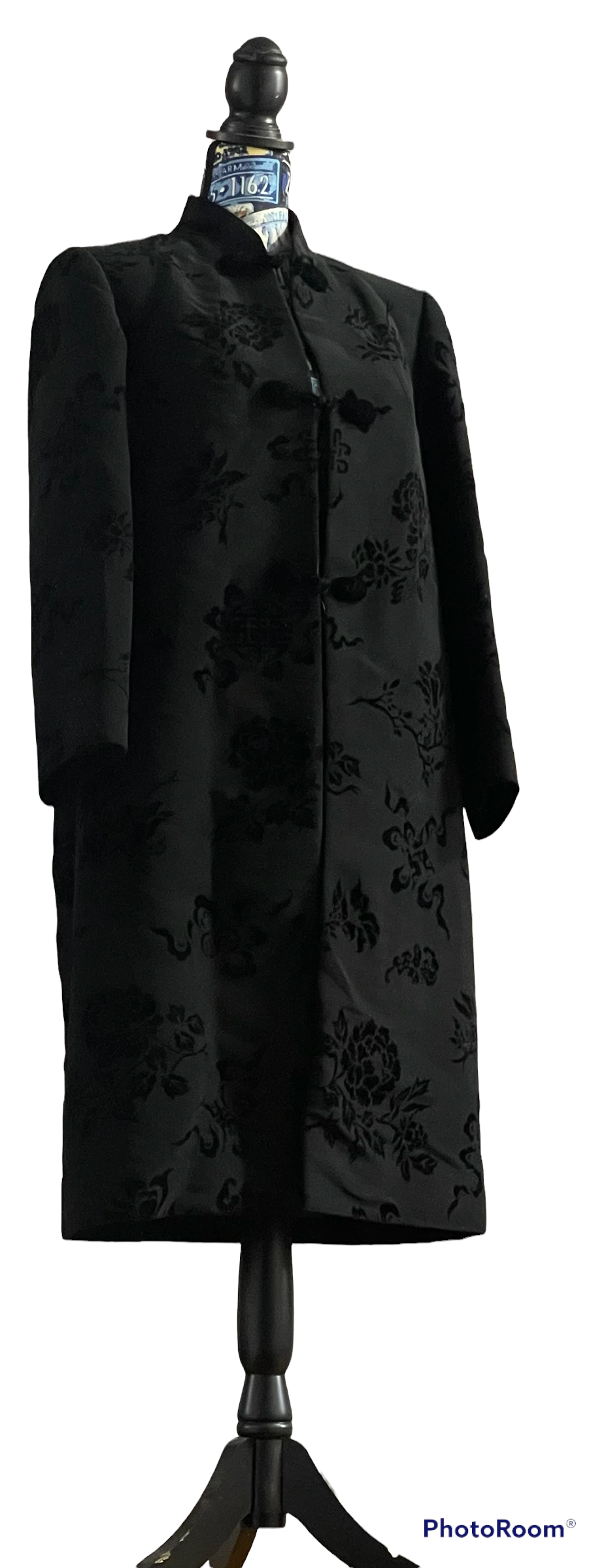 A vintage Chinese silk velvet coat