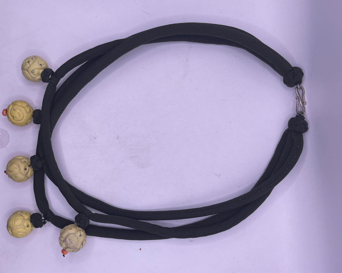 Necklace with vintage shou beads
