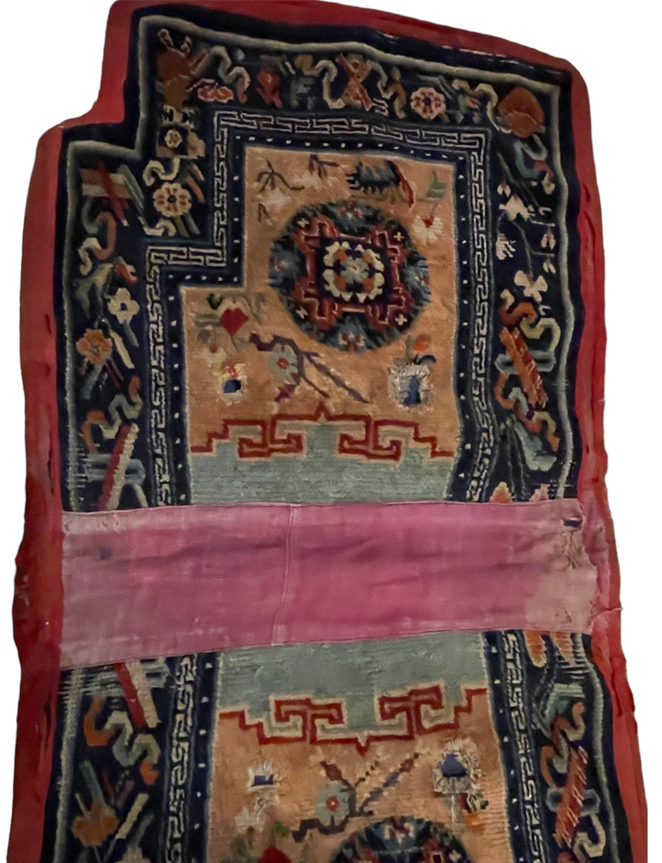 Antique Tibetan saddle rug