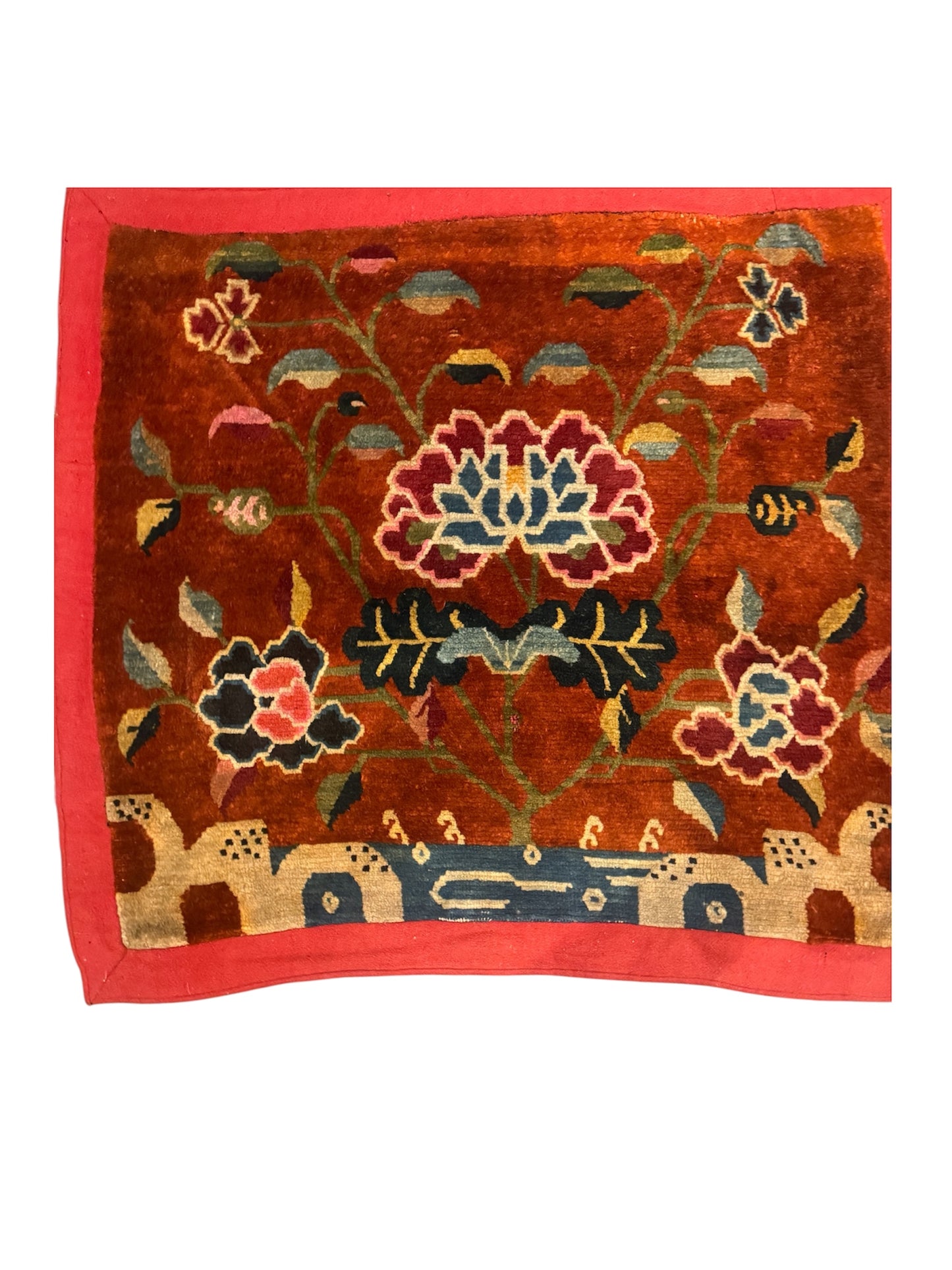 Antique Tibetan meditation rug