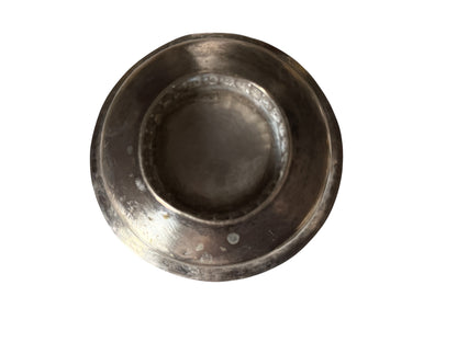 Antique Tibetan Solid Silver Offering Bowl Himalayan Pedestal Bowl