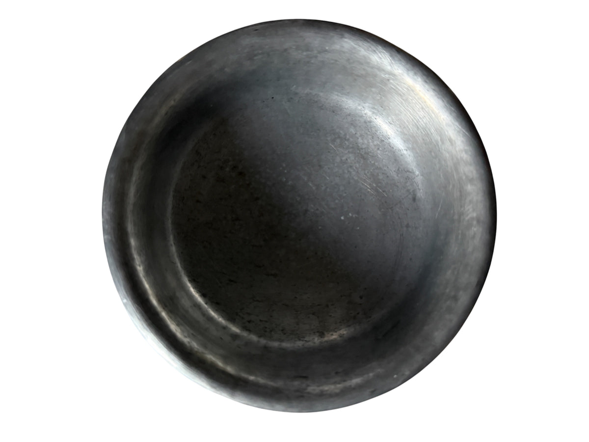 Antique Tibetan Burlwood Silver Mounted Offering Bowl Himalayan Cup