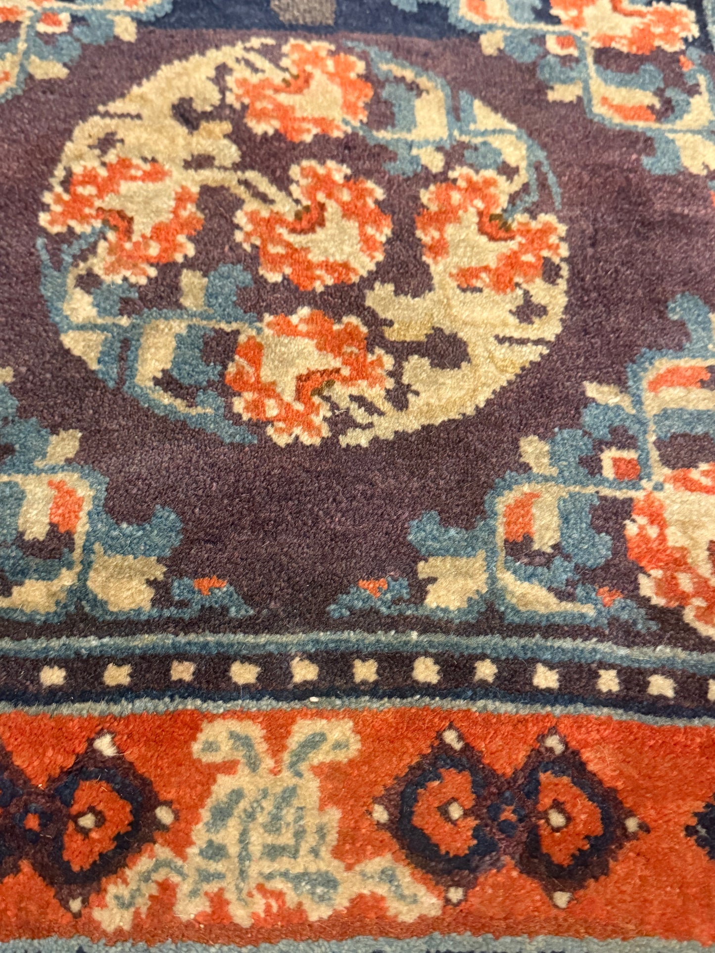 Vintage Tibetan seat rug