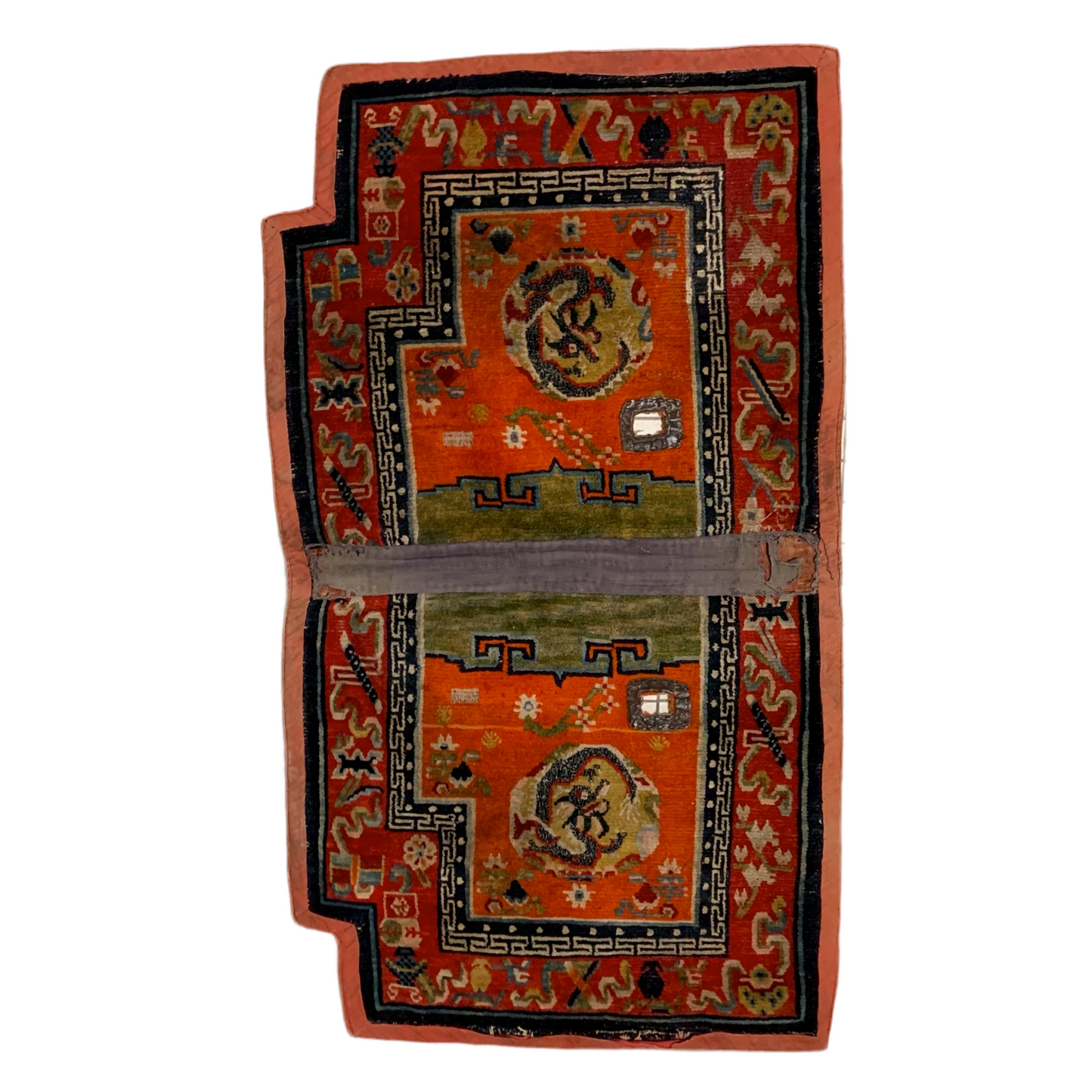 An antique Tibetan saddle rug