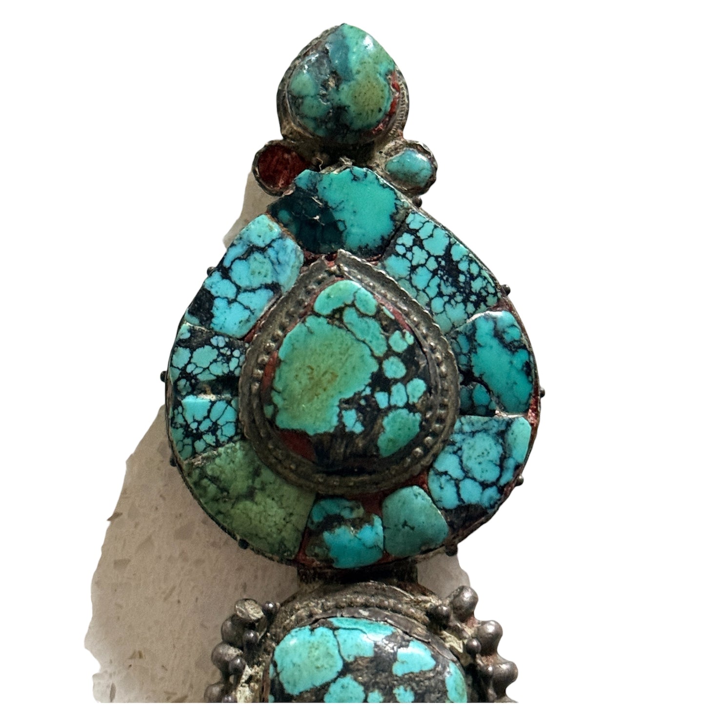 An antique modified ear pendant - Tibetan aykhor