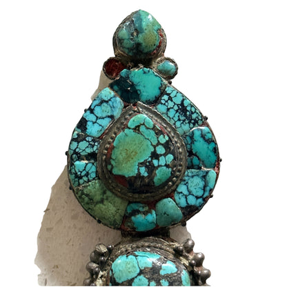 An antique modified ear pendant - Tibetan aykhor