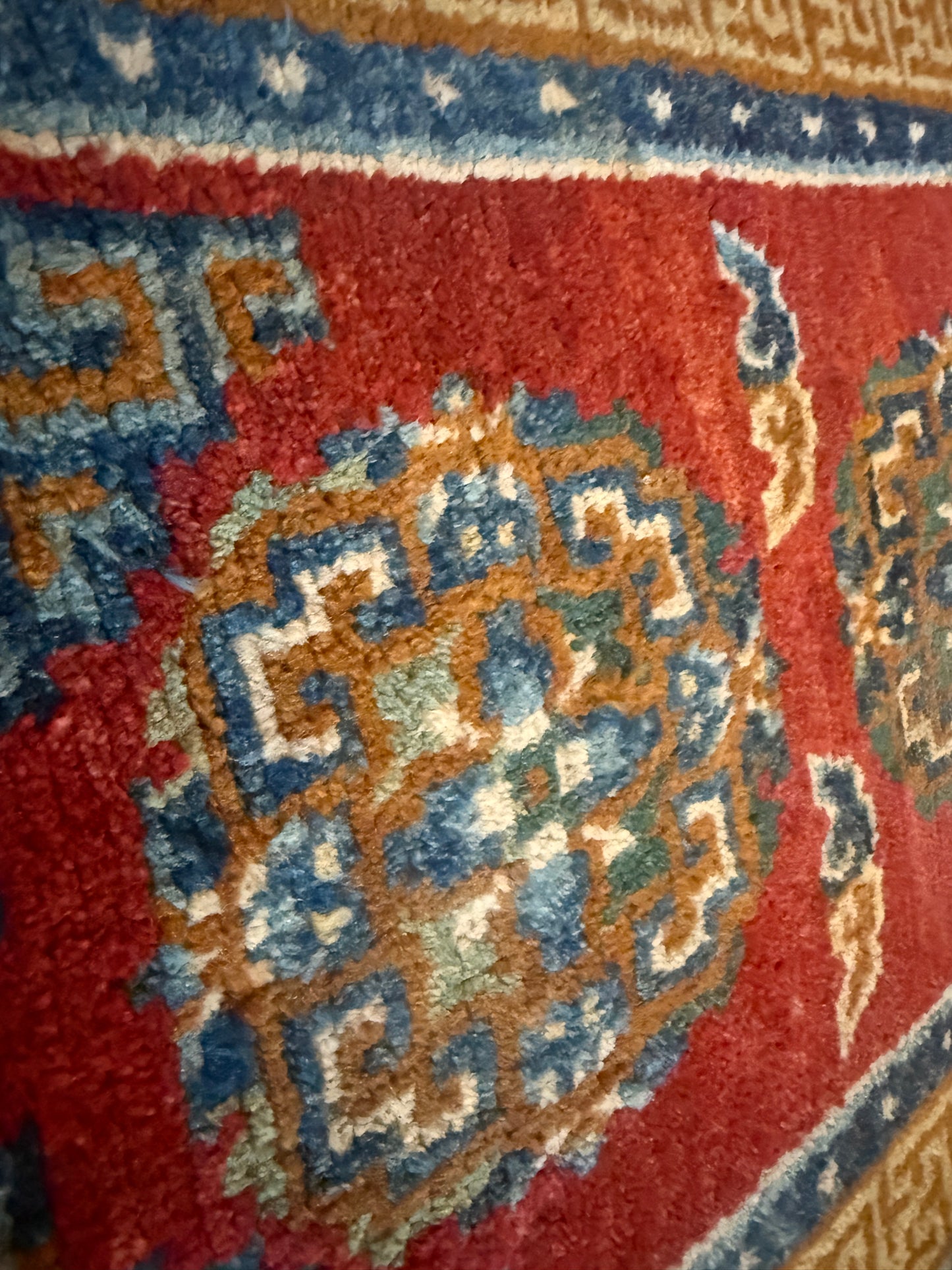 Antique 19th Century  Tibetan woolen rug