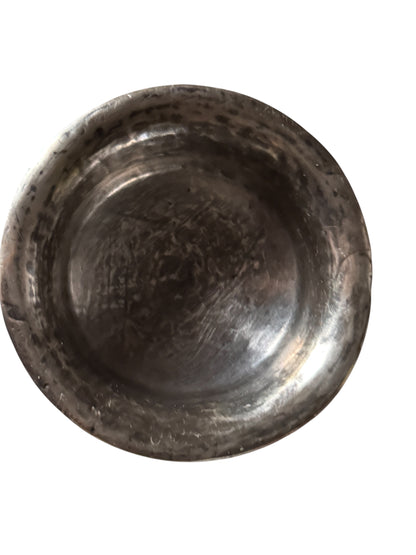 Antique Tibetan Burlwood Silver Mounted Offering Bowl Himalayan Cup