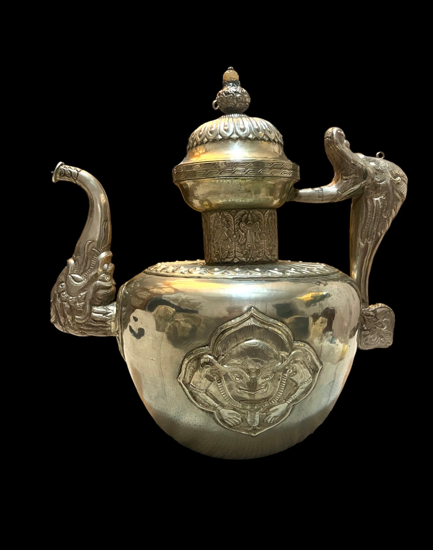 An antique Tibetan silver Teapot