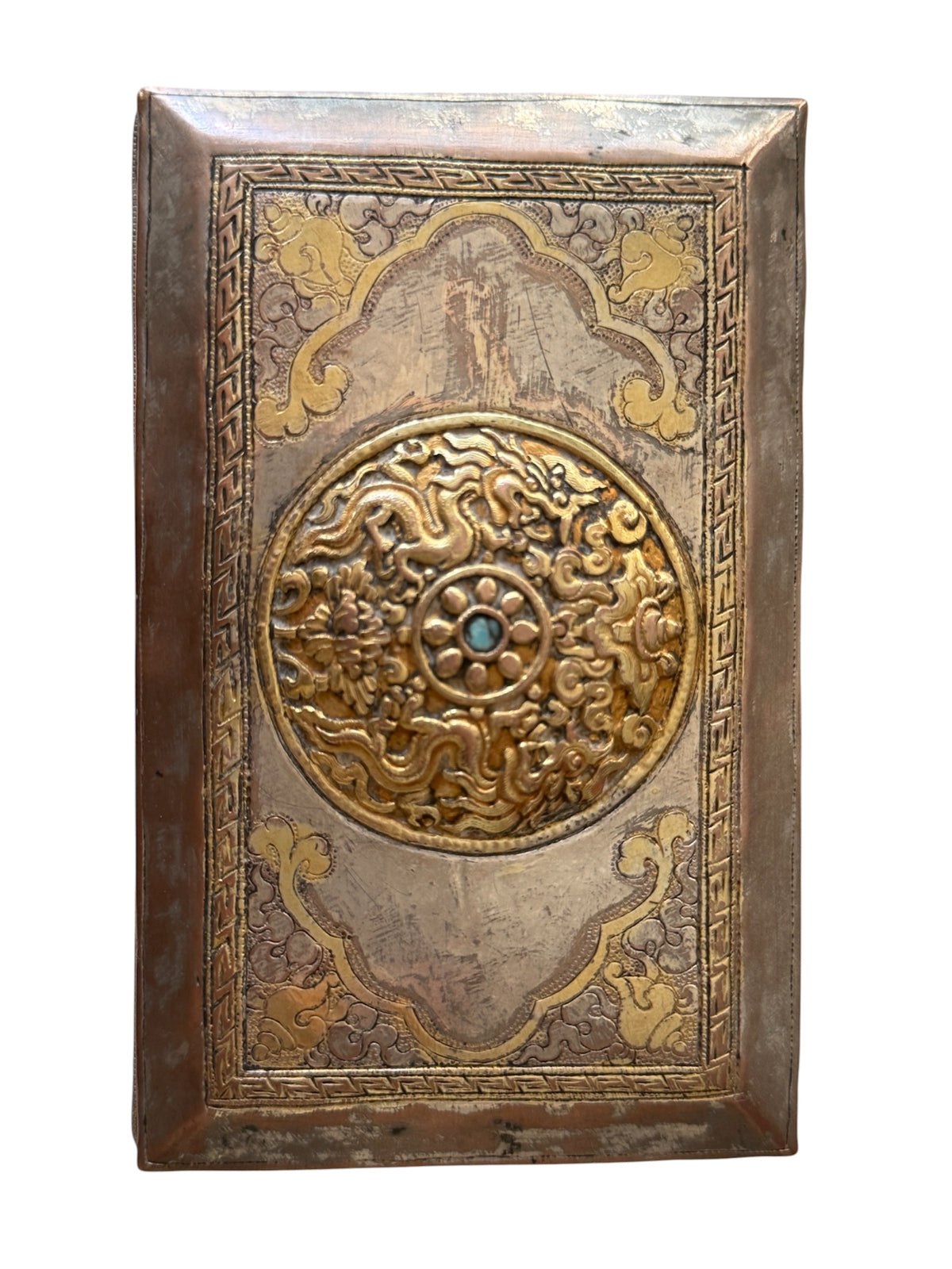 Antique silver and gilded silver Bhutanese betel nut box