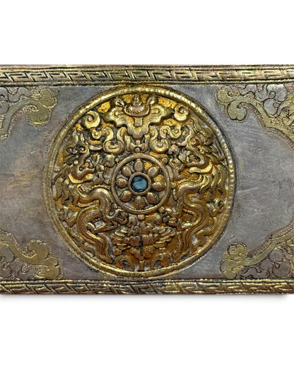 Antique silver and gilded silver Bhutanese betel nut box