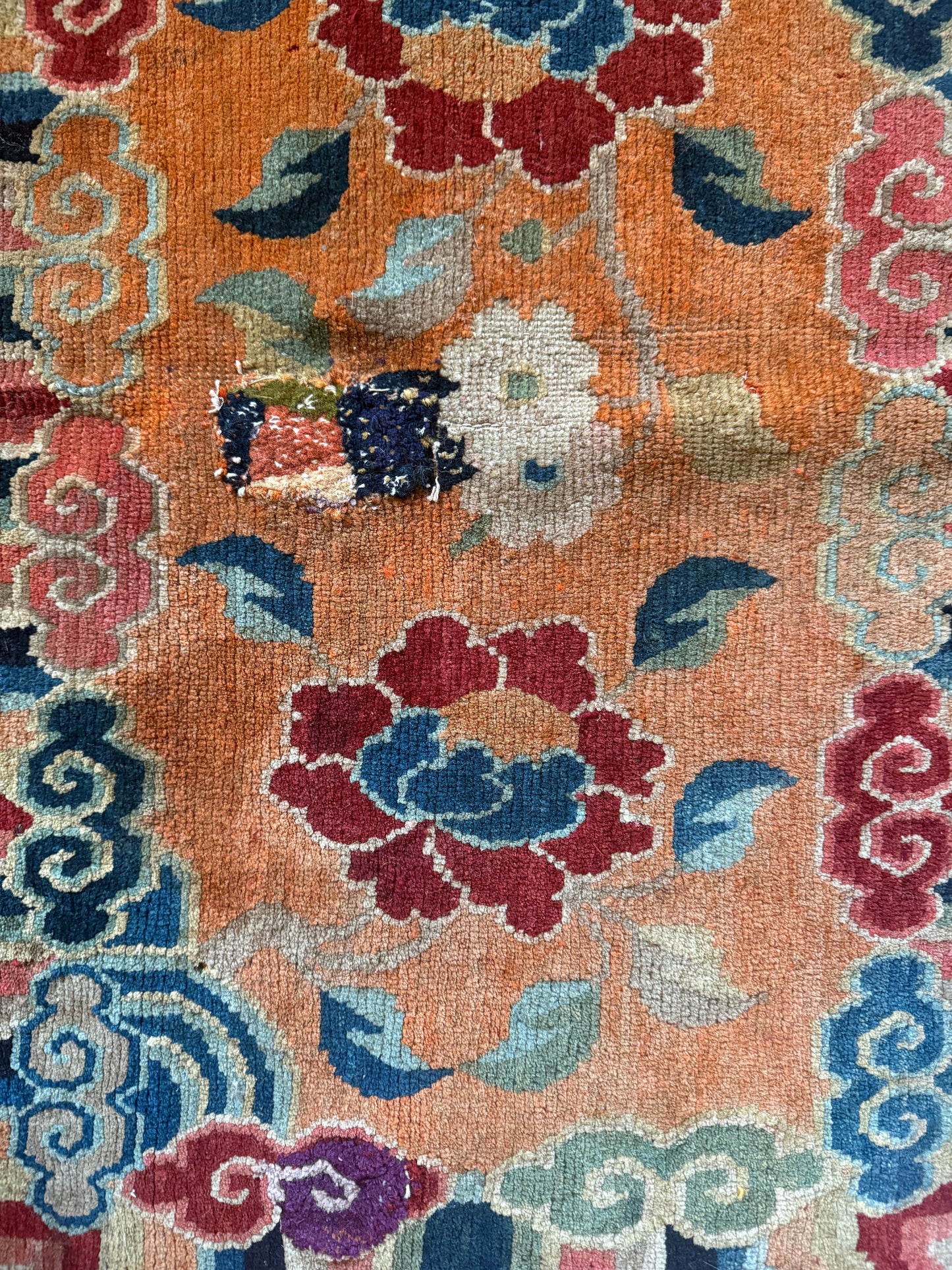 Antique Tibetan  seat rug