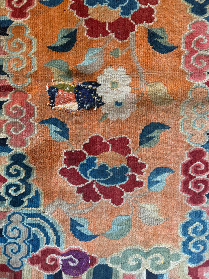 Antique Tibetan  seat rug