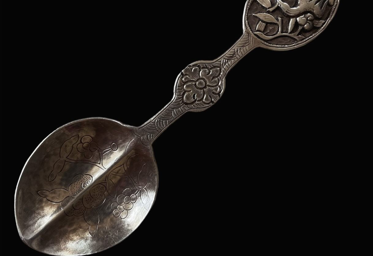 Antique Tibetan silver spoons