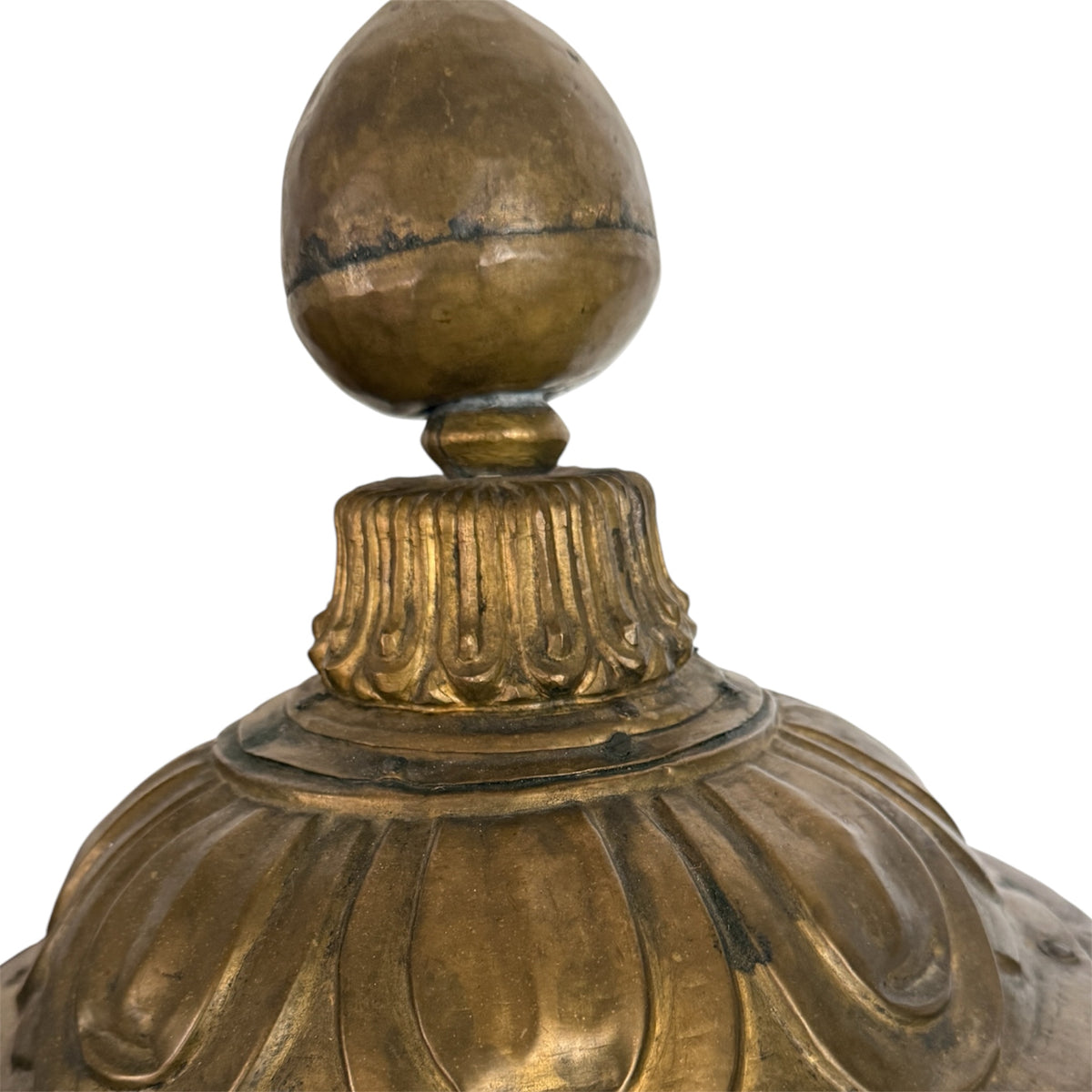 Large Antique Tibetan Copper Brass Water Storage Vessel Ritual Jar 42"