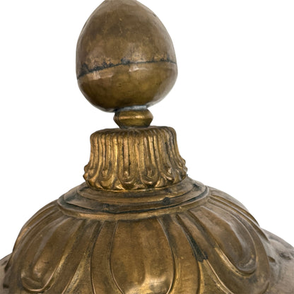 Large Antique Tibetan Copper Brass Water Storage Vessel Ritual Jar 42"