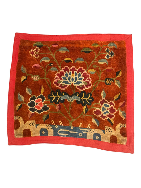 Antique Tibetan meditation rug