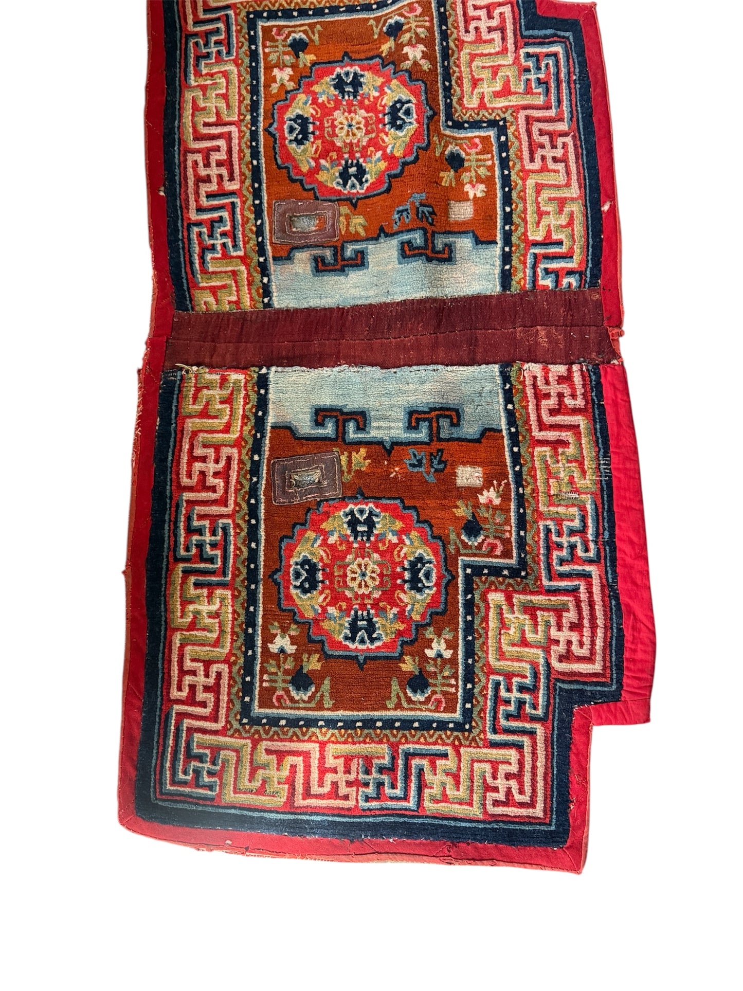 An antique Tibetan saddle rug