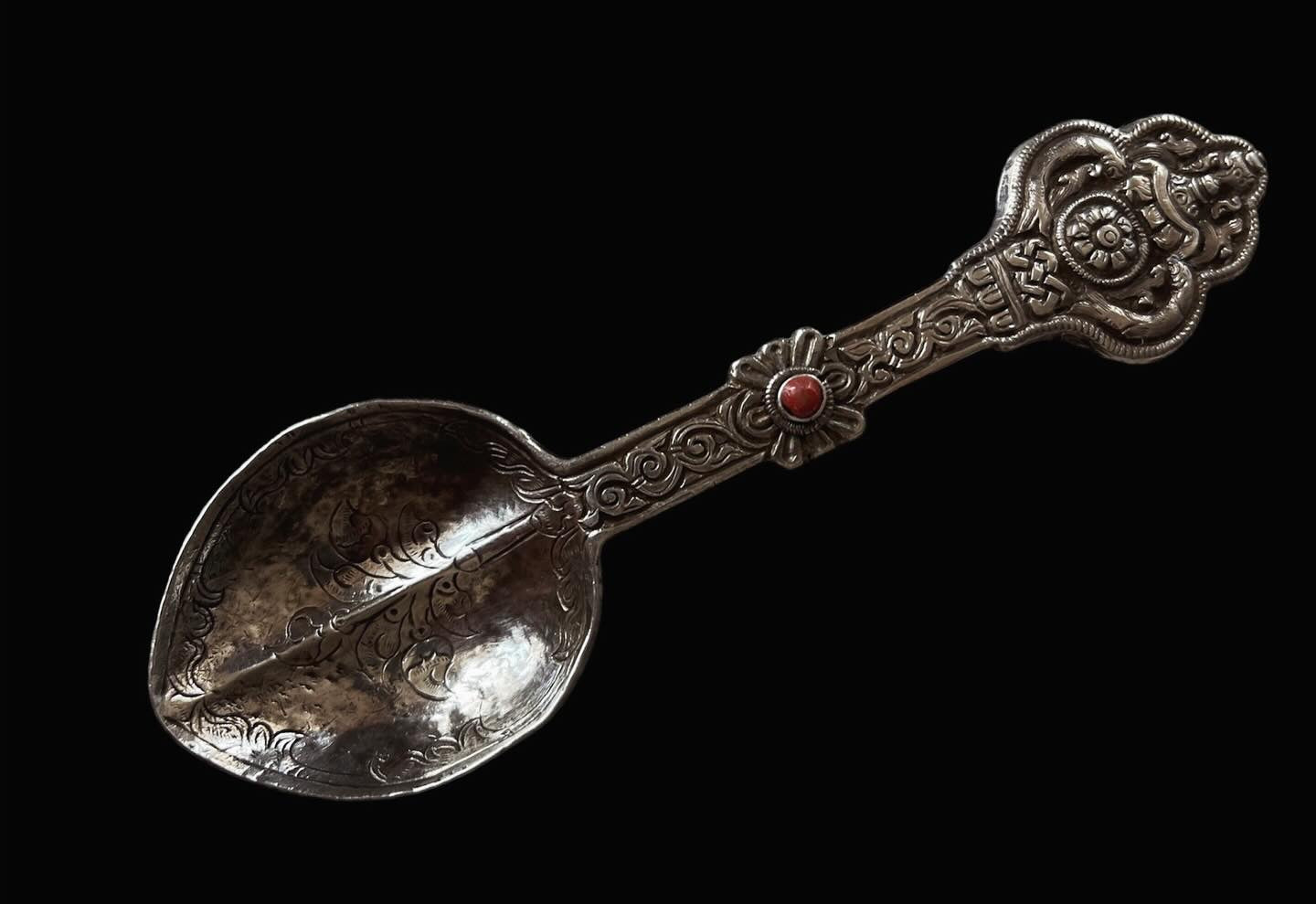 Antique Tibetan silver spoons