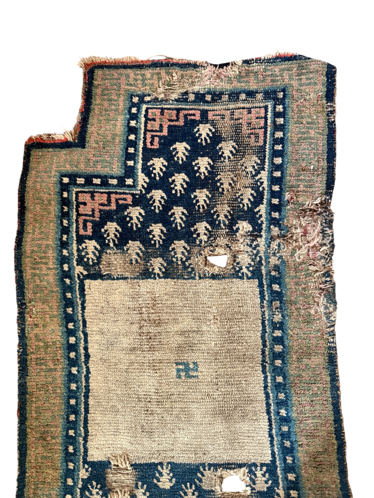 An antique mid 19th C saddle blanket/rug