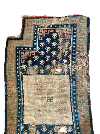 An antique mid 19th C saddle blanket/rug