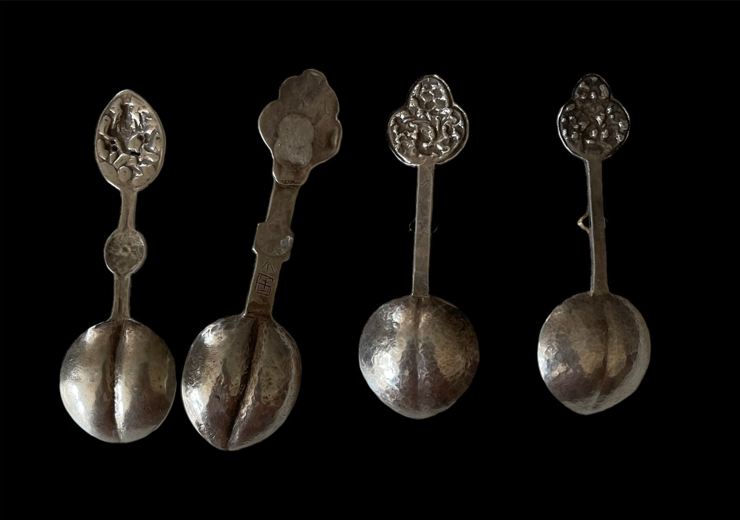 Antique Tibetan silver spoons