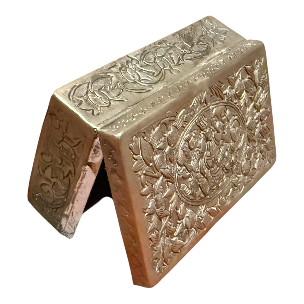 A silver repousse box