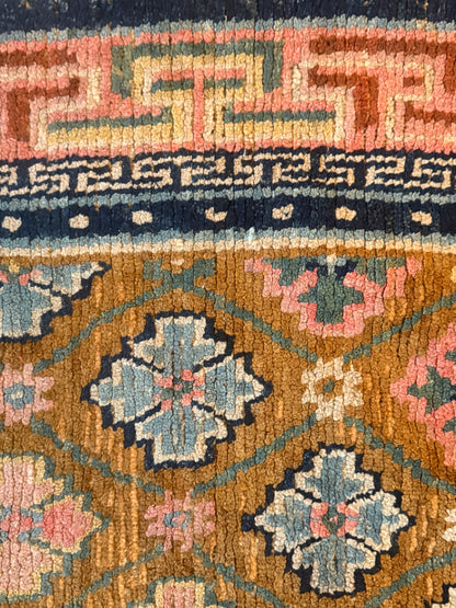 Antique 19th Century Tibetan woolen rug
