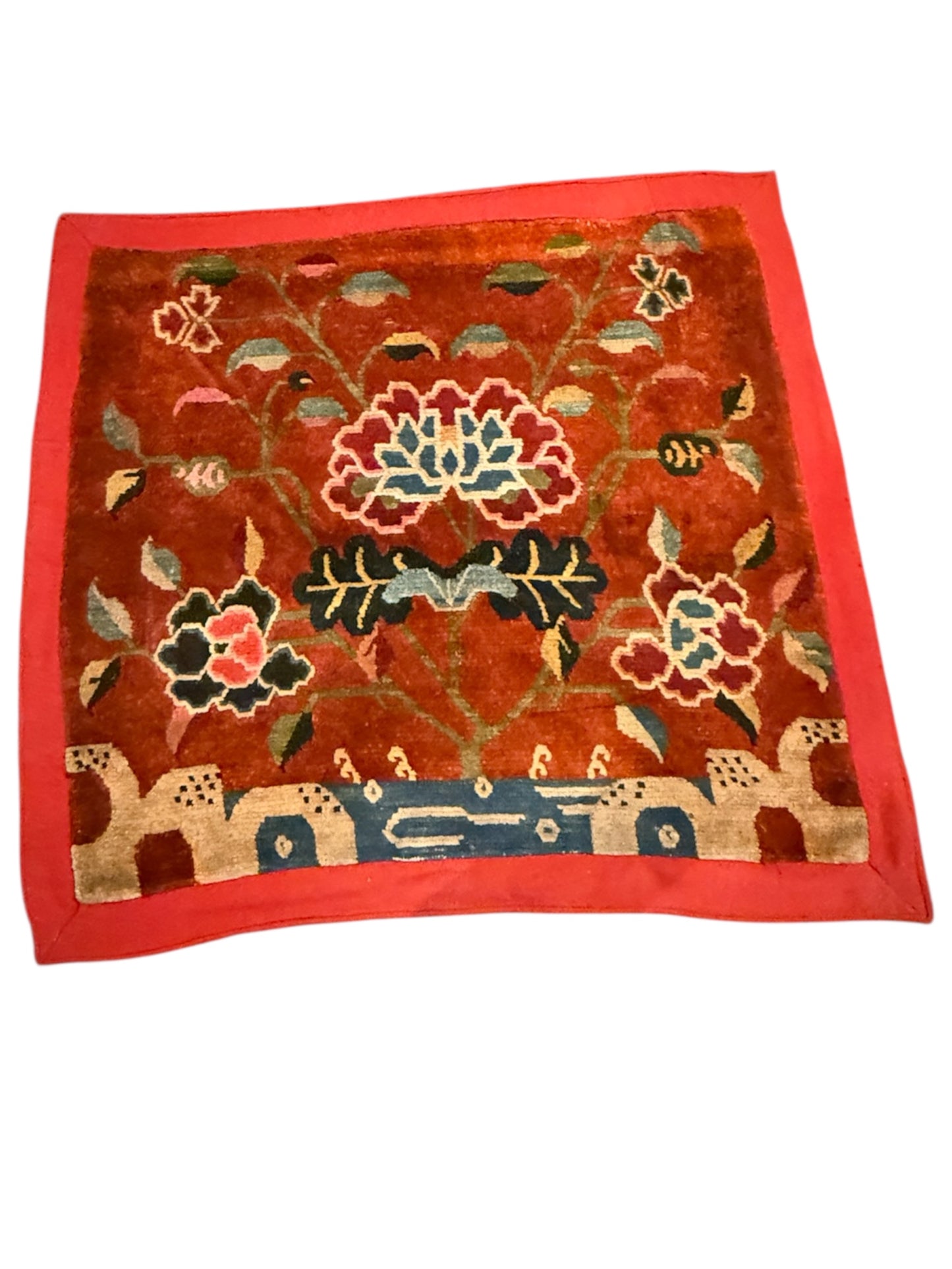 Antique Tibetan meditation rug