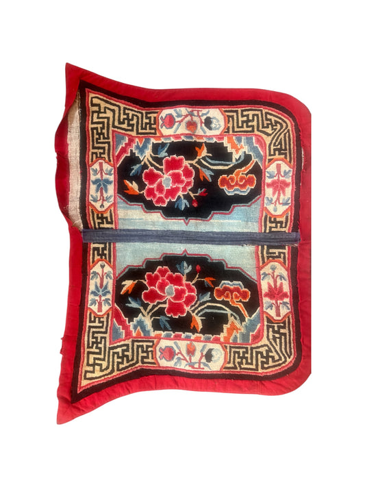 Antique Tibetan saddle rug