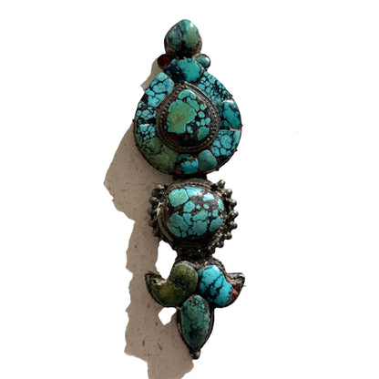 An antique modified ear pendant - Tibetan aykhor