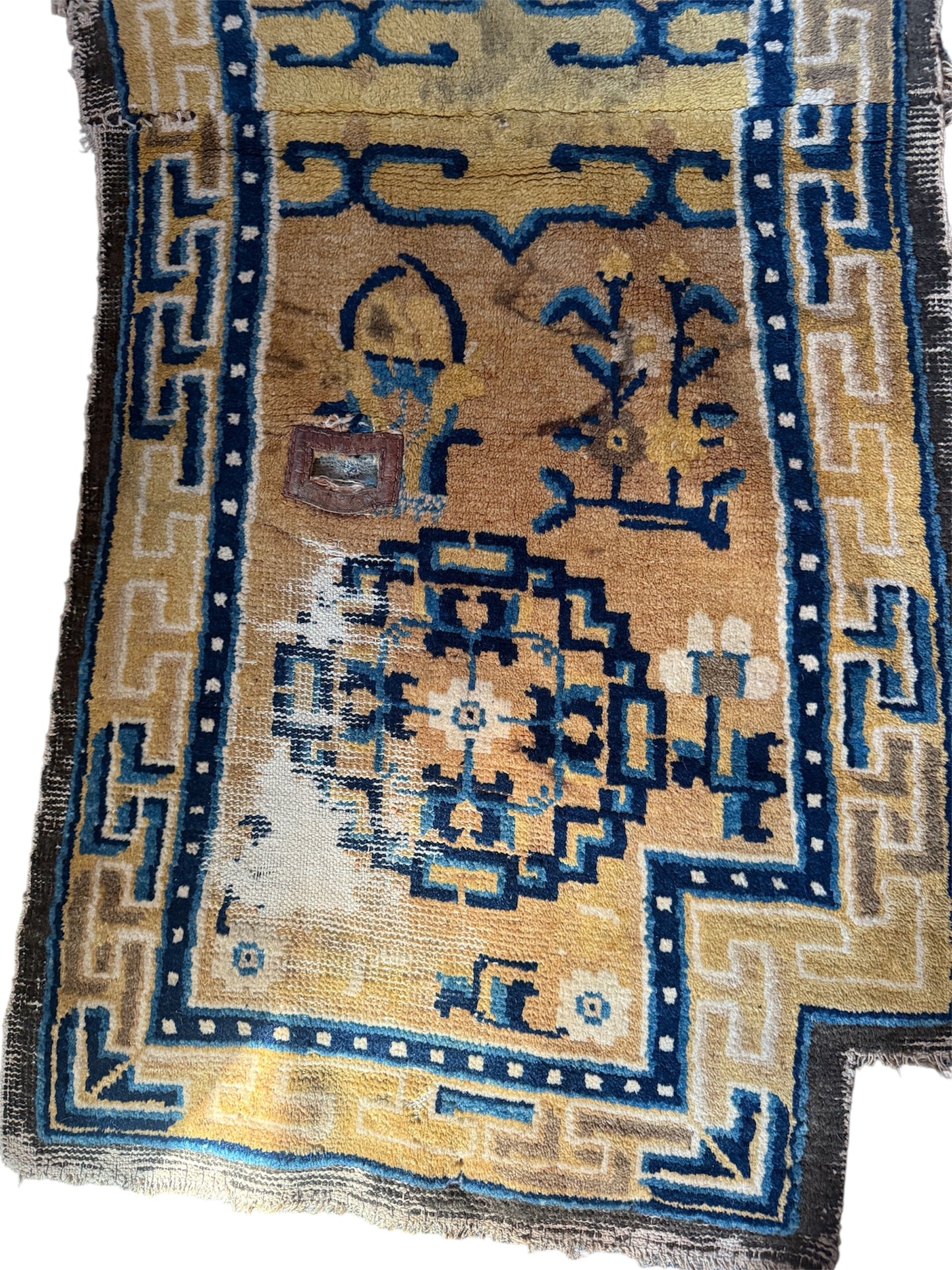 Antique Tibetan saddle rug