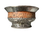 Antique Tibetan Burlwood Silver Mounted Offering Bowl Himalayan Pedestal Cup