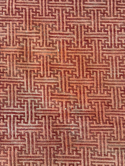 Antique rug with geometrical design