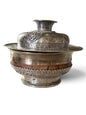 Antique Tibetan Silver Ritual Cup Lid Repousse Buddhist Cover 115g Himalayan (LID ONLY, CUP SOLD SEPARATELY)
