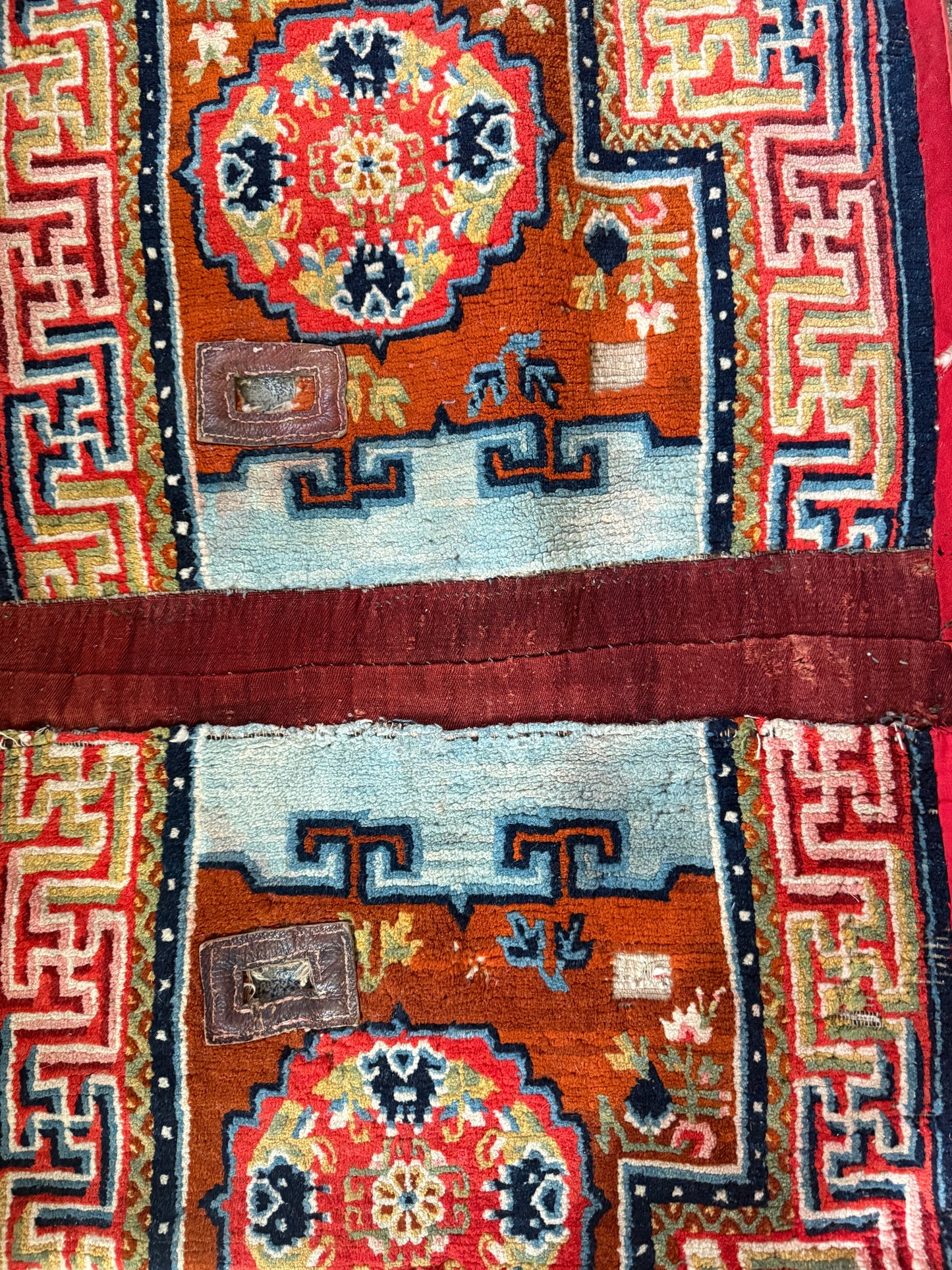 An antique Tibetan saddle rug