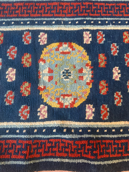 Antique 19th Century Tibetan woolen khaden- rug