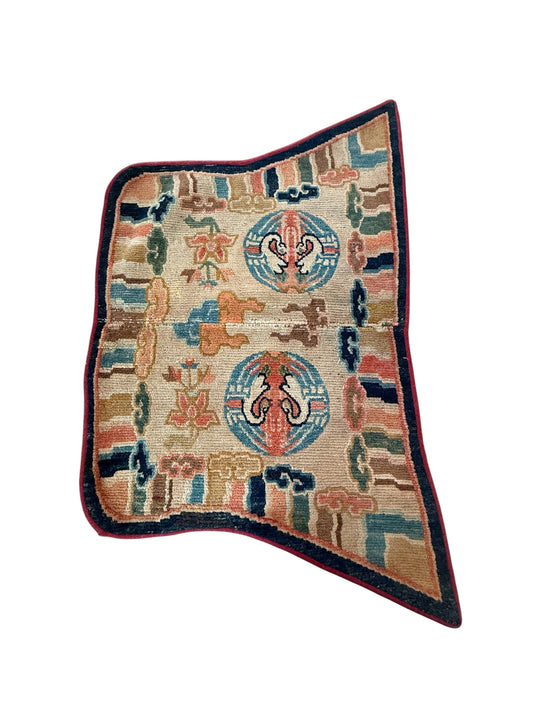 Antique Tibetan saddle rug