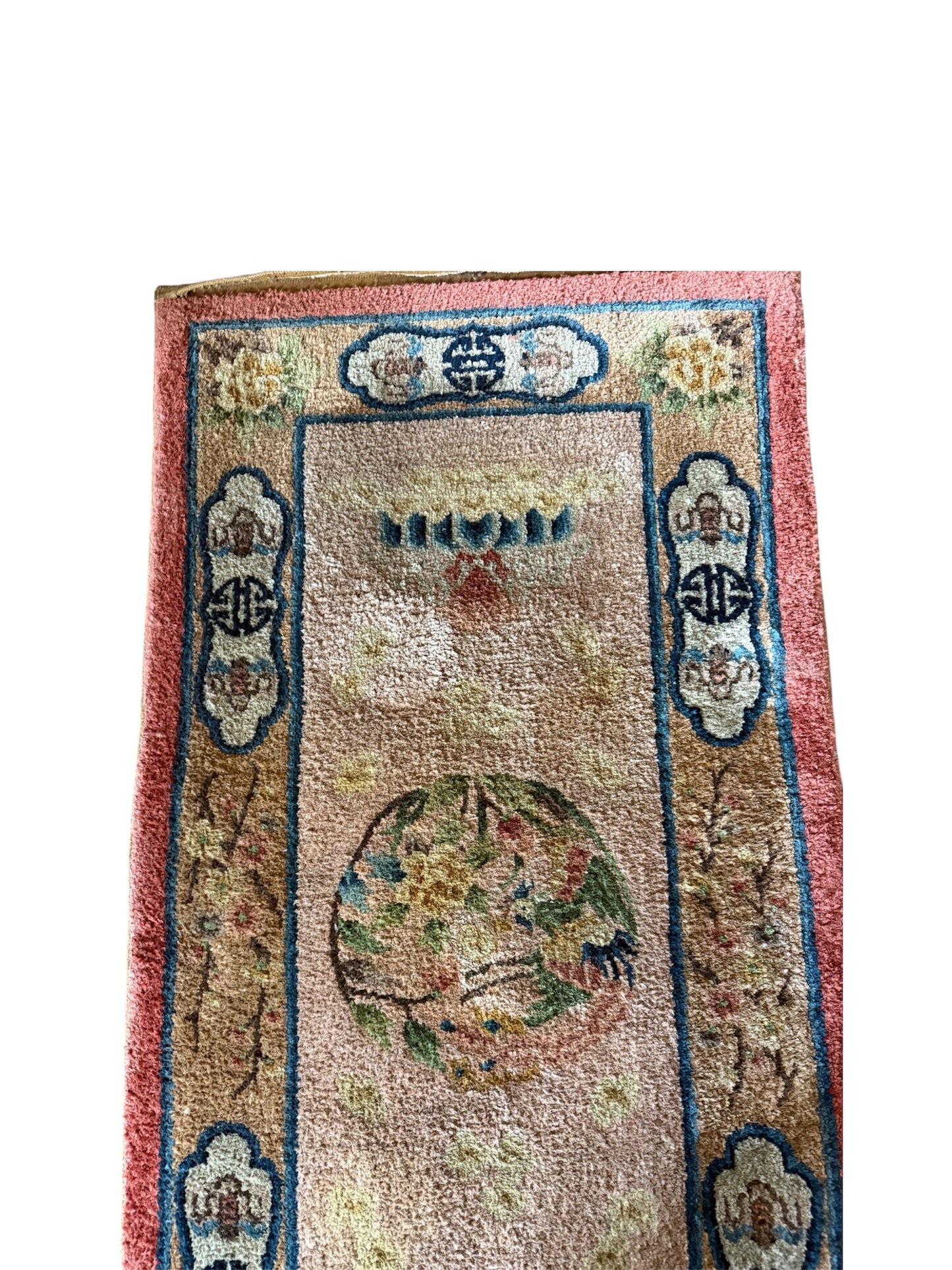 Antique Chinese  seat rug