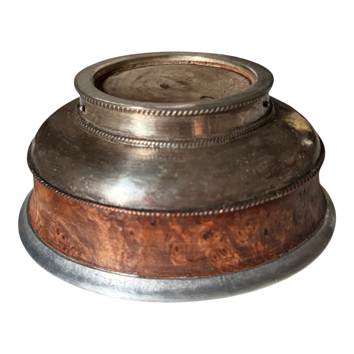 Antique Tibetan Burlwood Silver Mounted Offering Bowl Himalayan Cup (Copy)