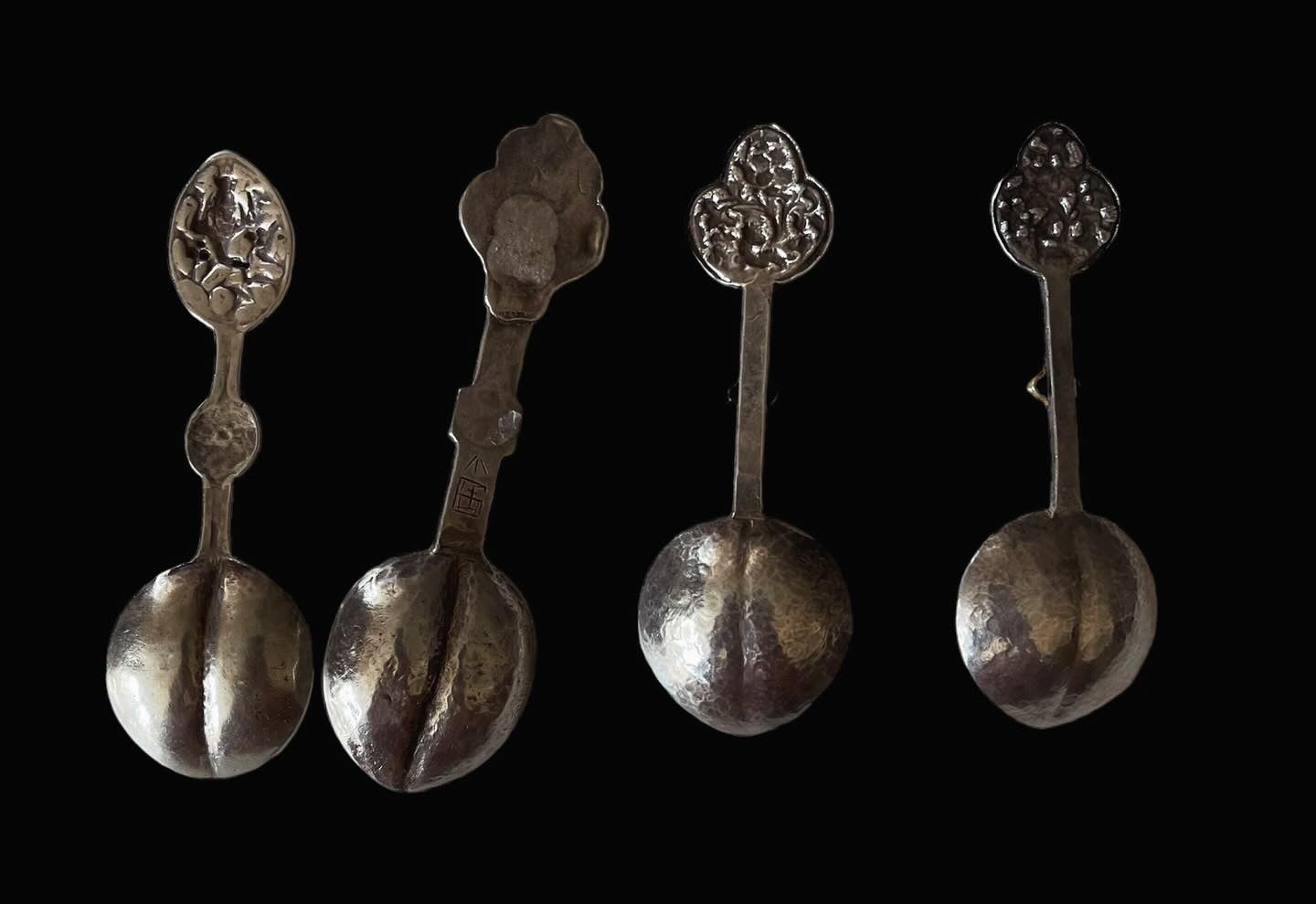 Antique Tibetan silver spoons