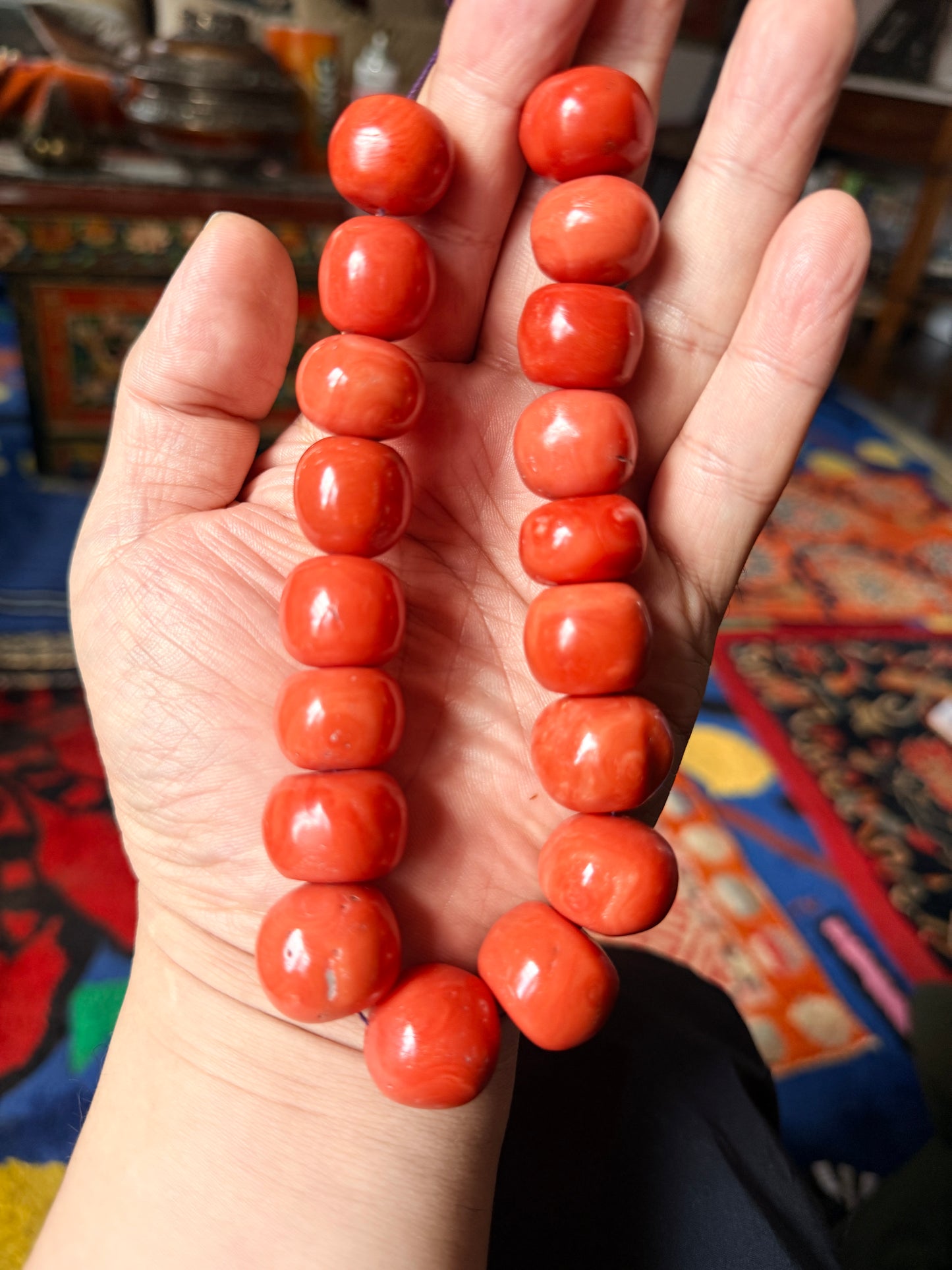 Antique Coral Beads