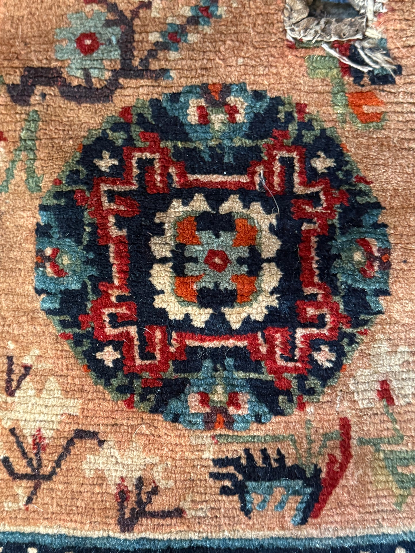 Antique Tibetan saddle rug