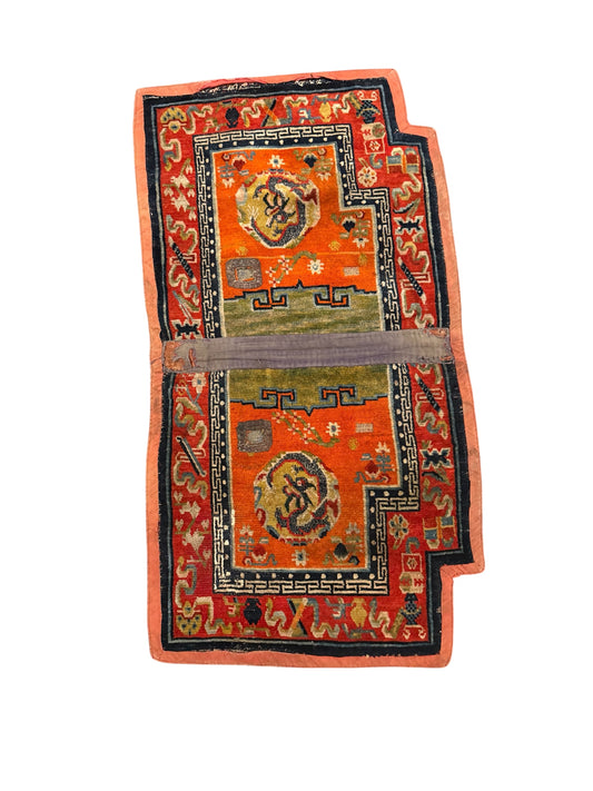 An antique Tibetan saddle rug