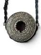 Antique Tibetan Silver Ghau (Portable Carrying Shrine) with Intricate Repoussé Decoration and Brass Back Cover