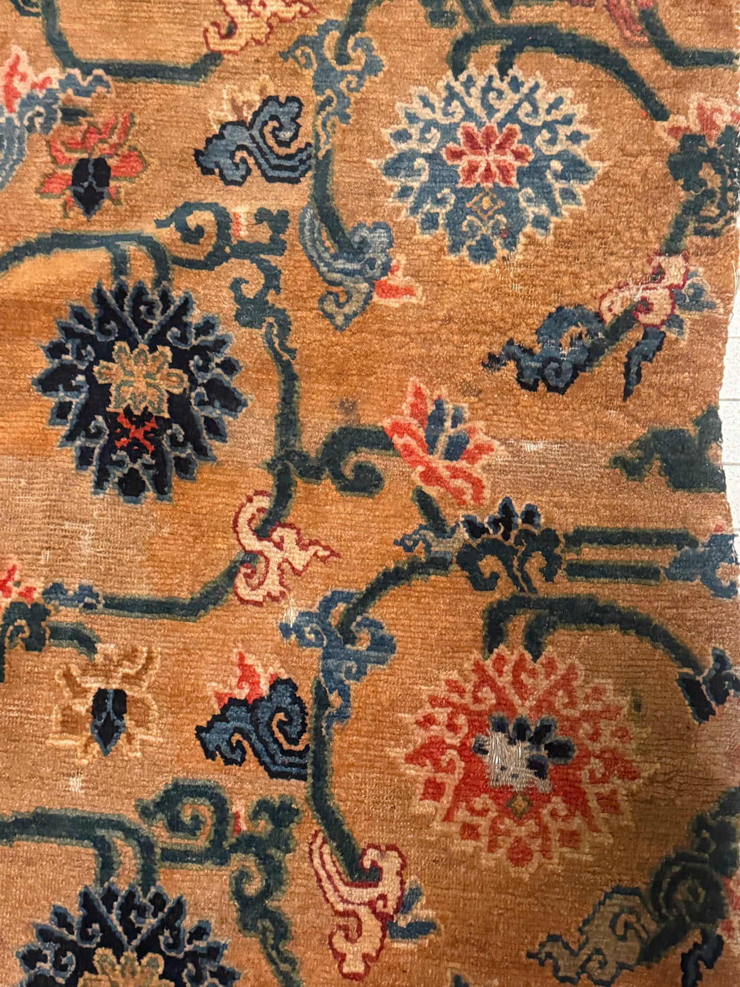An antique  Tibetan  rug