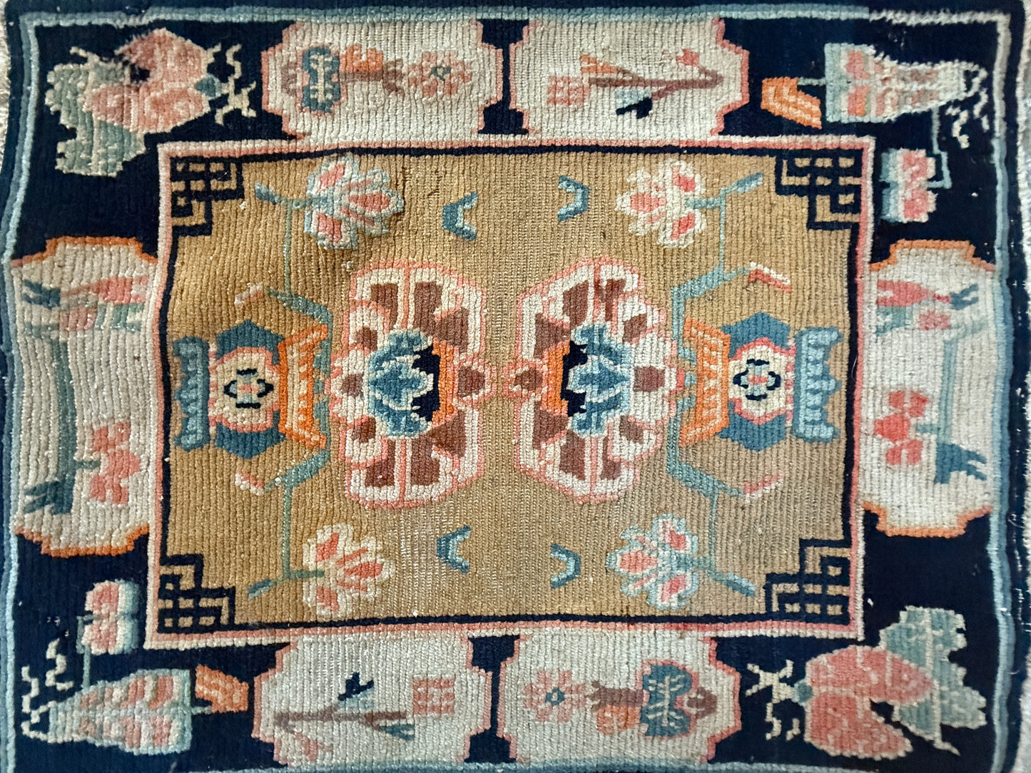 Antique Tibetan  seat rug