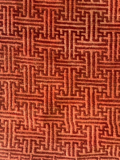 Antique rug with geometrical design