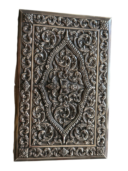 An antique Thai cigar silver box