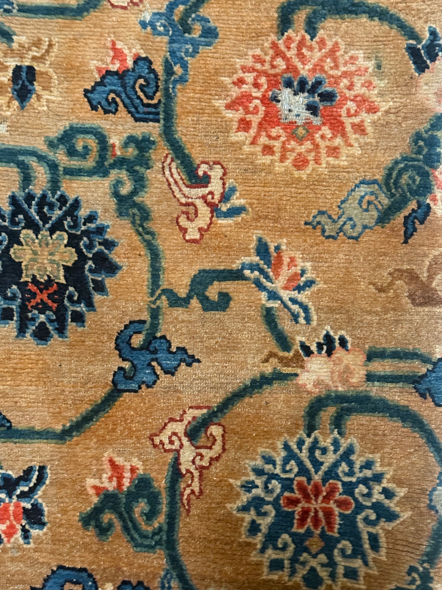 An antique  Tibetan  rug